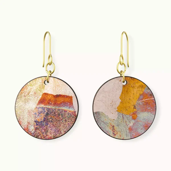 【耳環】紫霞箔-圓