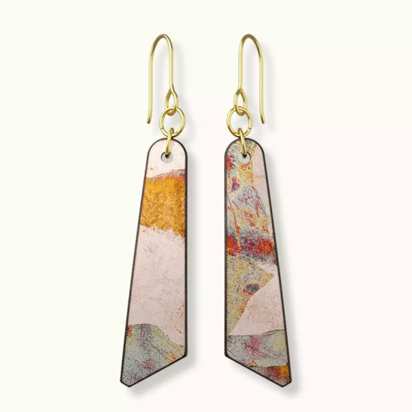 【耳環】紫霞箔-長