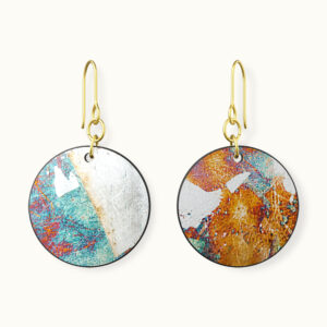 【耳環】朧月箔-圓