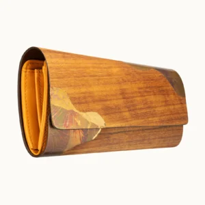 【長皮夾】柚木秋華箔長夾