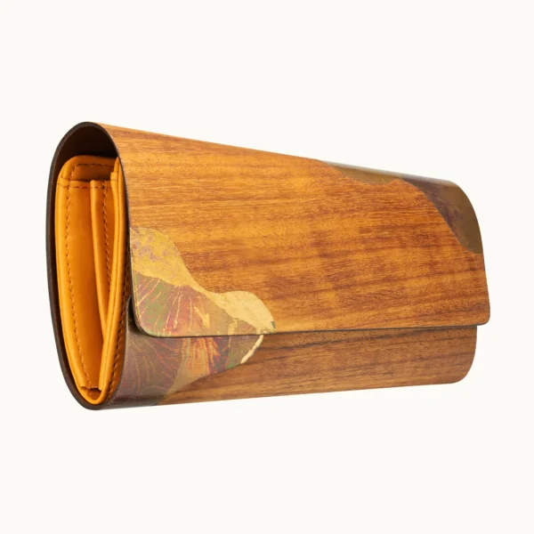 【長皮夾】柚木秋華箔長夾