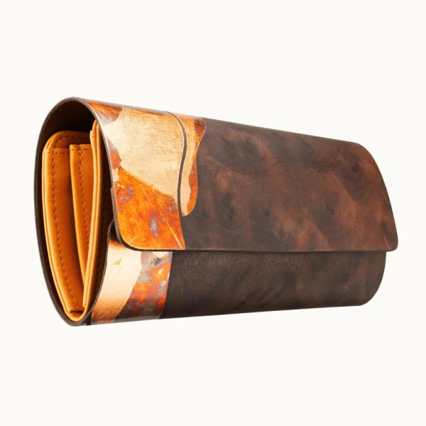 【長皮夾】花樟紫霞箔長夾