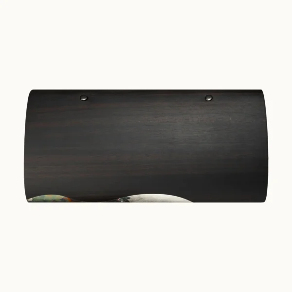 黑檀朧月長皮夾-背面 【長皮夾】黑檀朧月箔長夾