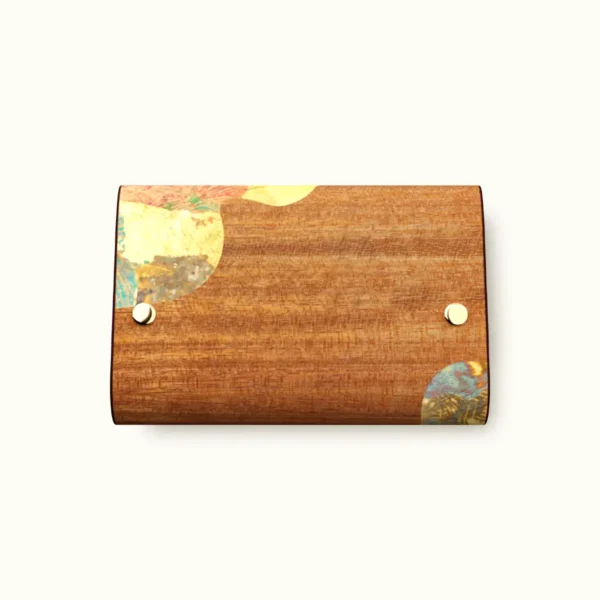 【Card Holder】Teak Sulphured Brass Leaf