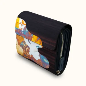 朧月3 【Small Wallet】Ebony Sulphured Silver Leaf