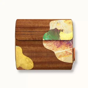 【短皮夾】柚木秋華箔