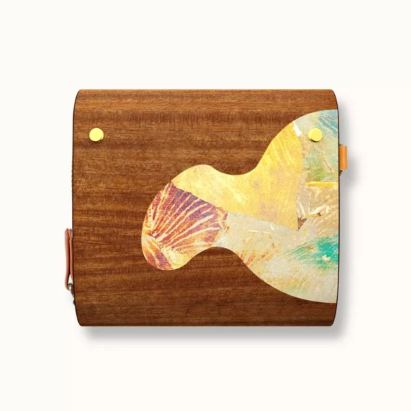 【短皮夾】柚木秋華箔