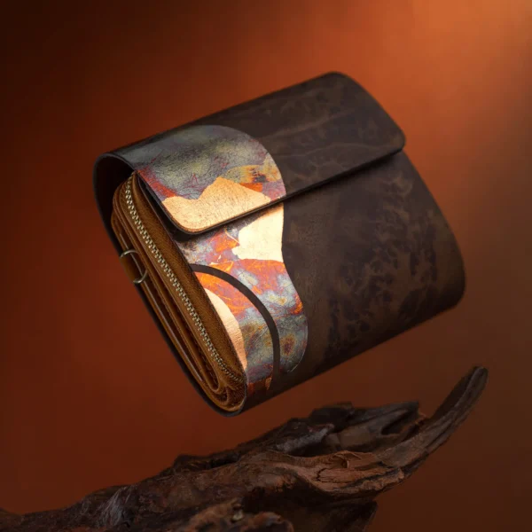 【短皮夾】花樟紫霞箔