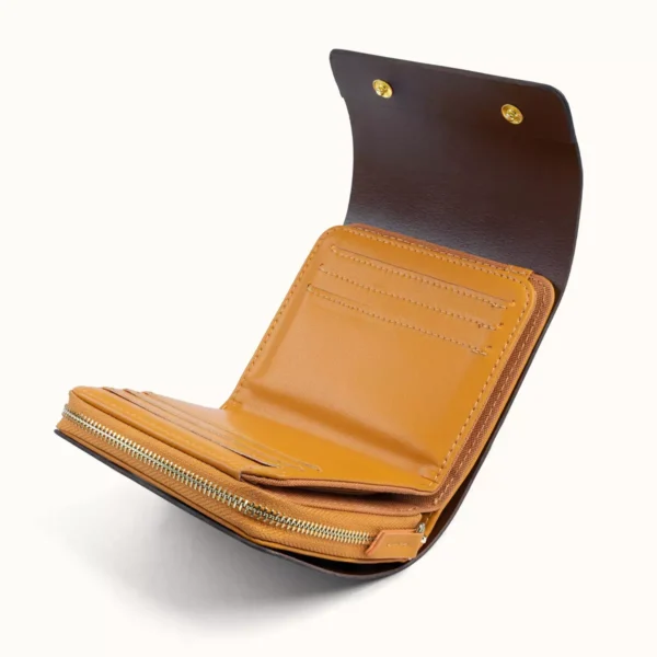 【短皮夾】柚木秋華箔